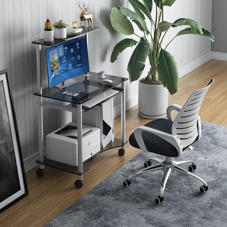 Modern Style Glass Office Desk Rectangle Computer Desk for Home