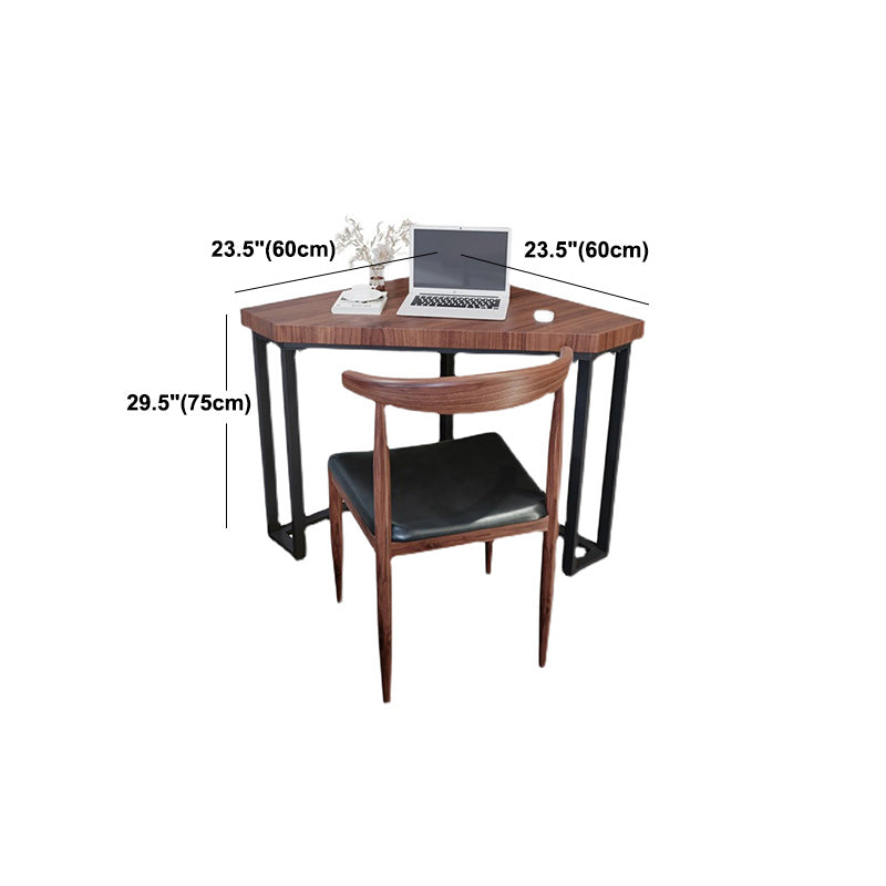 Contemporary Corner Office Desk H-Shape Solid Wood Writing Desk