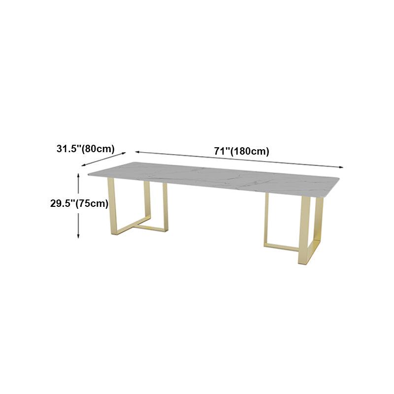 Glam Style Writing Desk White Curved Home and Office Meeting Table