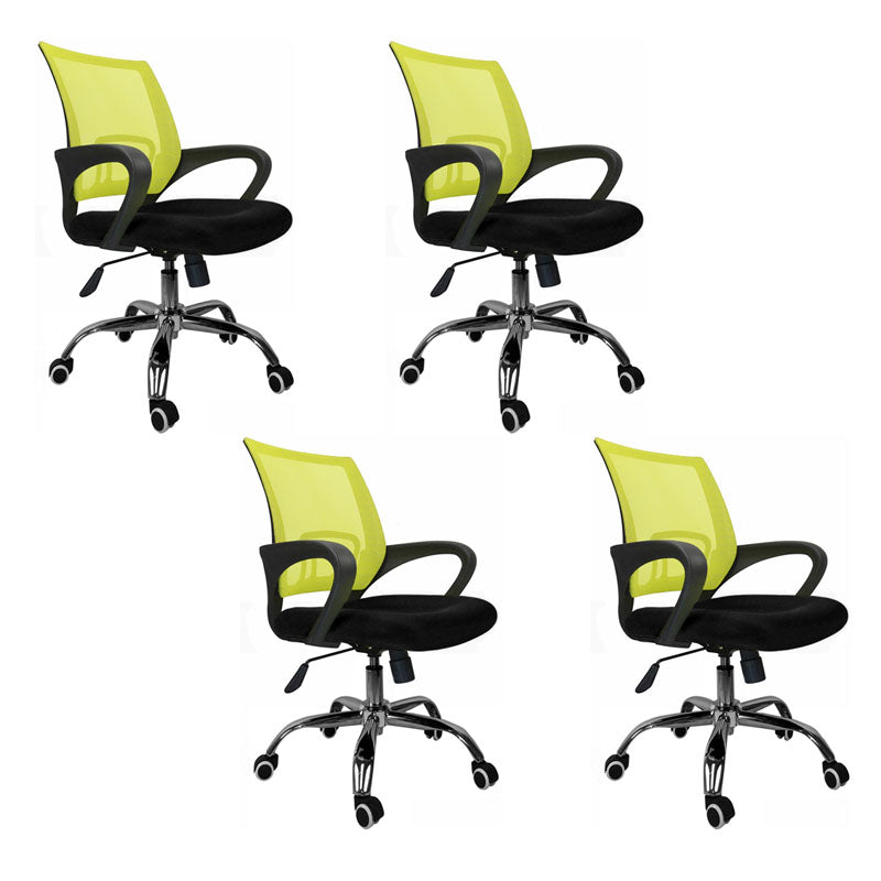 Modern Plastic and Mesh Desk Chair Mid Back Home Office Chair