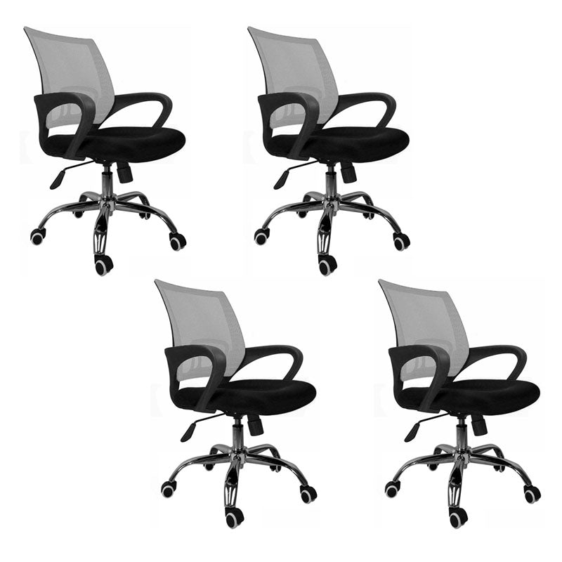 Modern Plastic and Mesh Desk Chair Mid Back Home Office Chair