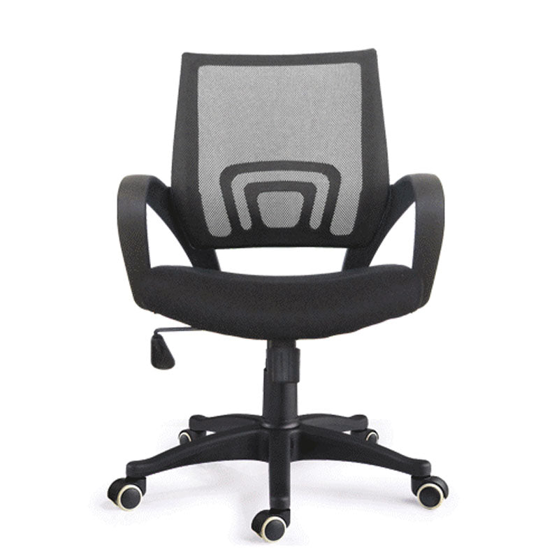 Modern Plastic and Mesh Desk Chair Mid Back Home Office Chair