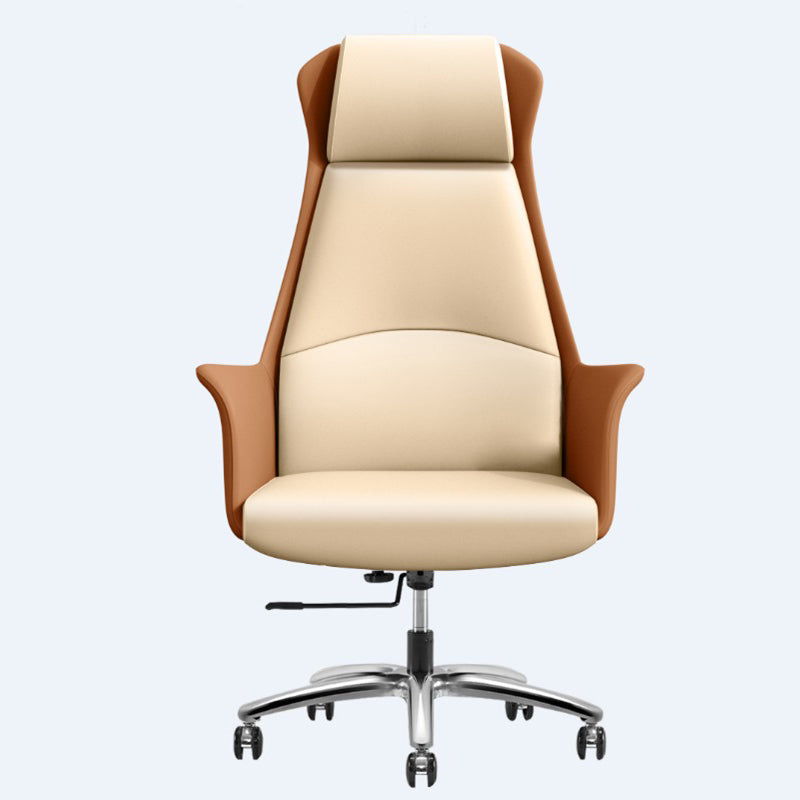 Modern Leather Executive Chair High Back Tilt Mechanism Office Chair