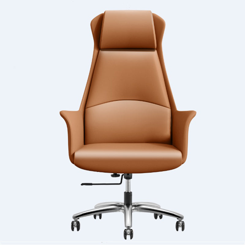 Modern Leather Executive Chair High Back Tilt Mechanism Office Chair