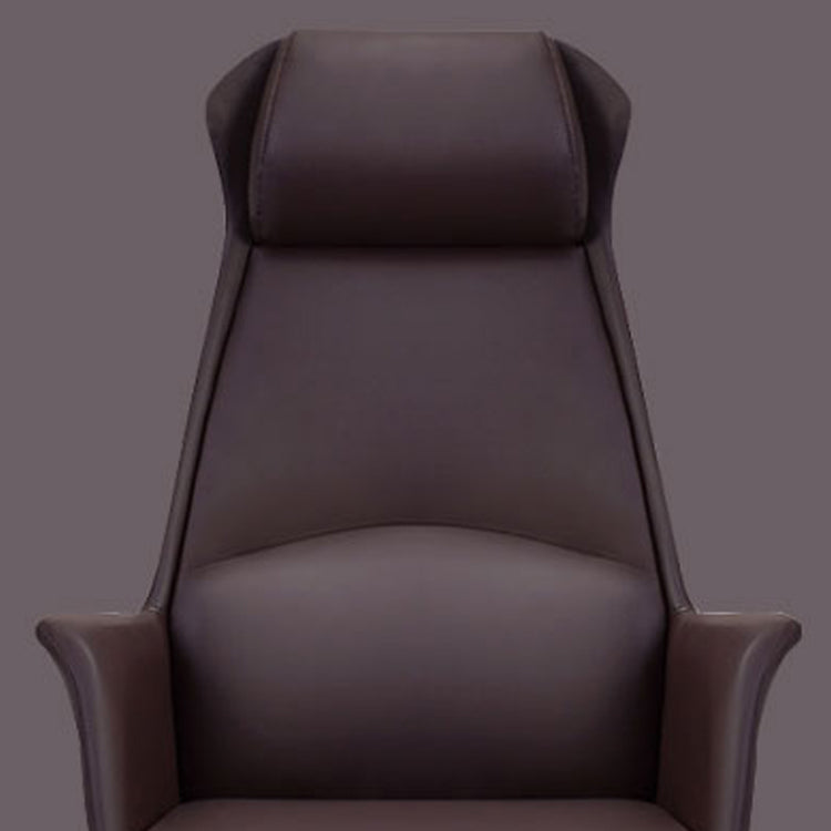 Modern Leather Executive Chair High Back Tilt Mechanism Office Chair