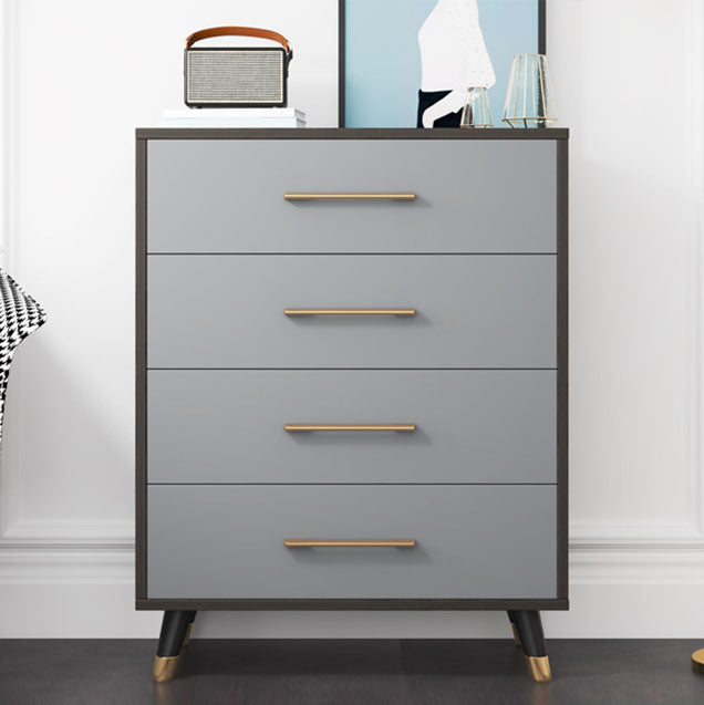 16" D Modern Storage Chest Grey Storage Chest Dresser with 3 / 4 / 5 Drawers