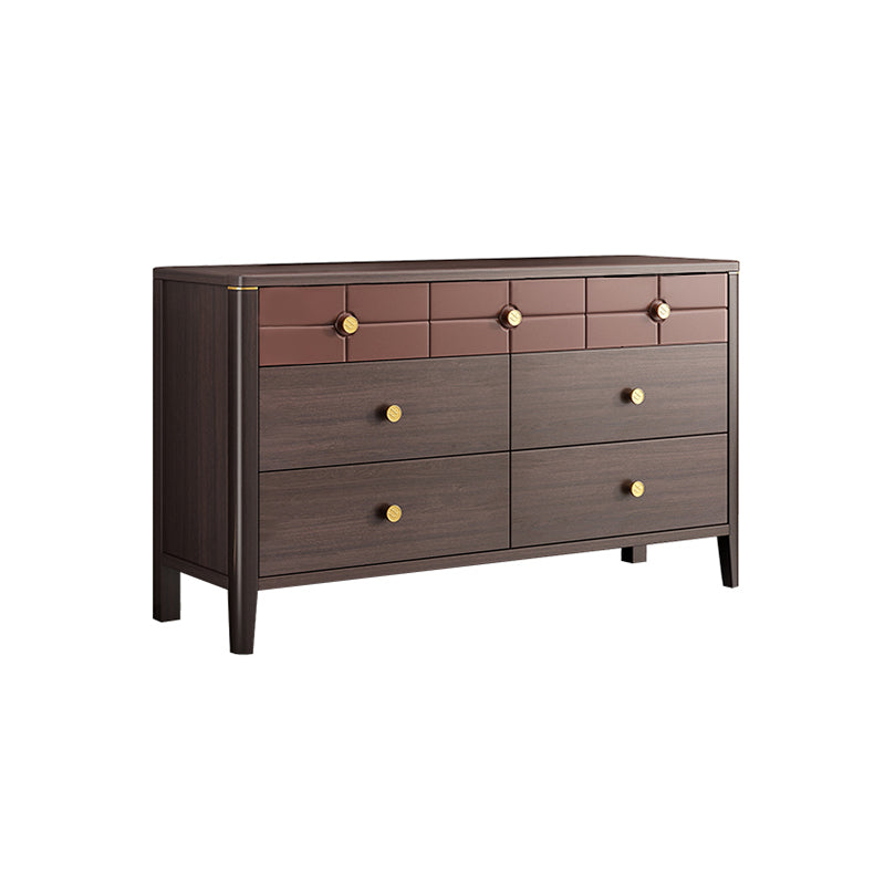 15.5" D Retro Style Brown Storage Chest Living Room Dresser with Drawers