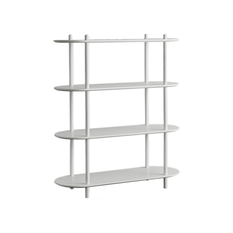 White Modern Bookcase Engineered Wood Multi Tiers Etagere Open Bookshelf for Home Office