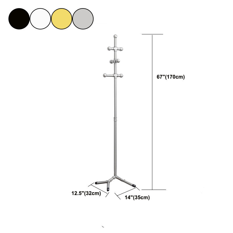 Industrial Entryway Kit Metal Free Standing 6 Hooks Entry Hall Tree