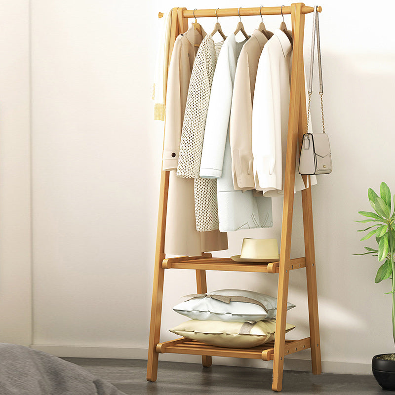 Scandinavian Hall Tree Wood Free Standing Storage Shelf Organizer Coat Hanger