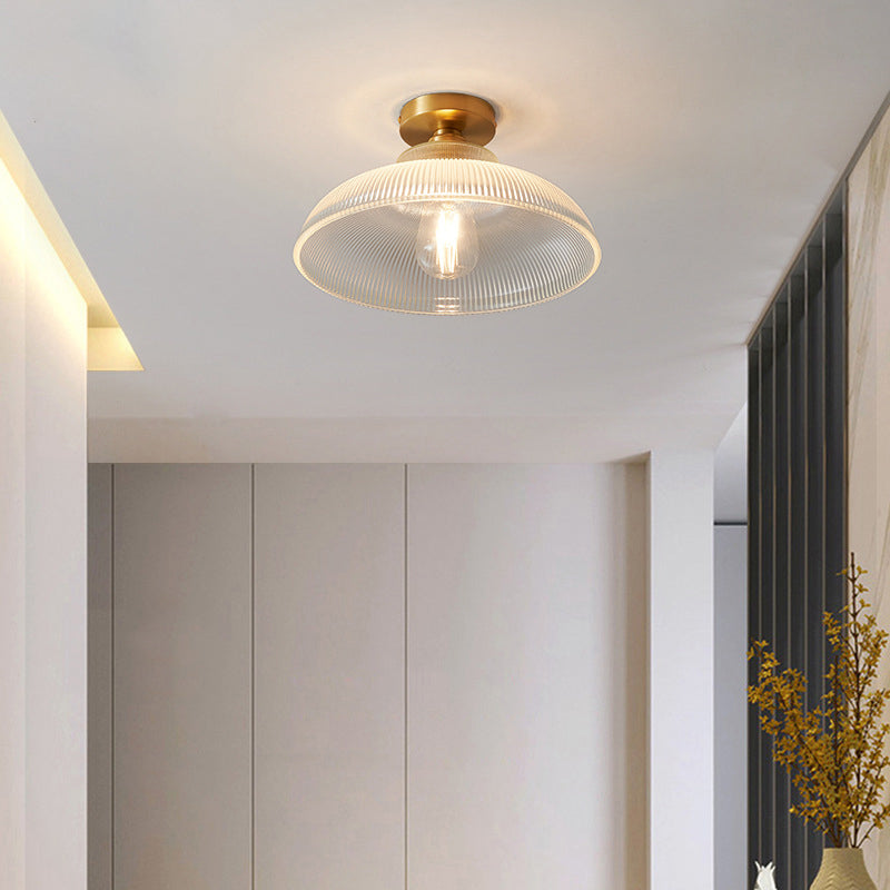 Modern Ceiling Light 1-Light Ceiling Mount Light with Glass Shade for Bedroom