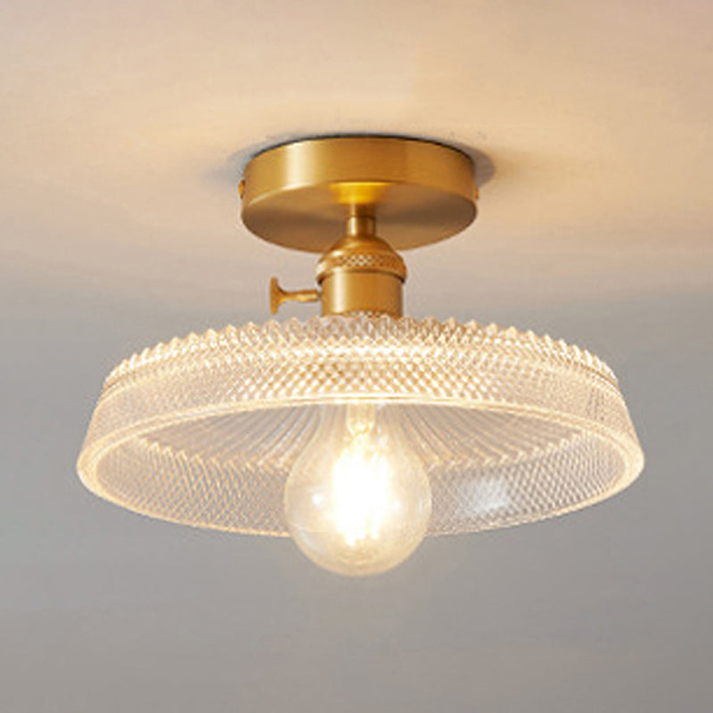 Modern Ceiling Light 1-Light Ceiling Mount Light with Glass Shade for Bedroom