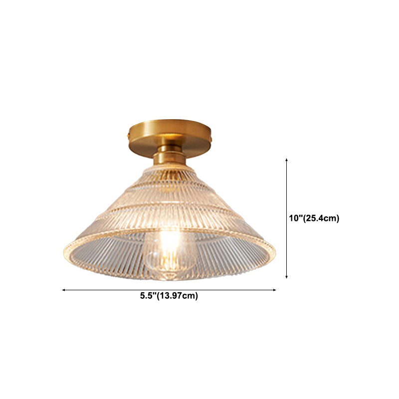 Modern Ceiling Light 1-Light Ceiling Mount Light with Glass Shade for Bedroom