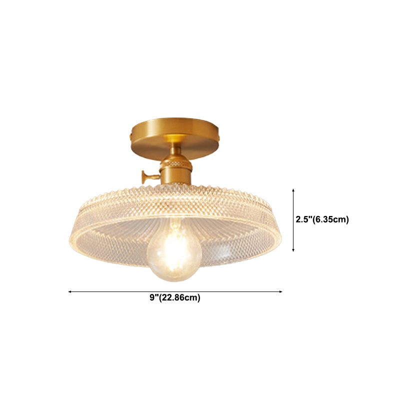 Modern Ceiling Light 1-Light Ceiling Mount Light with Glass Shade for Bedroom