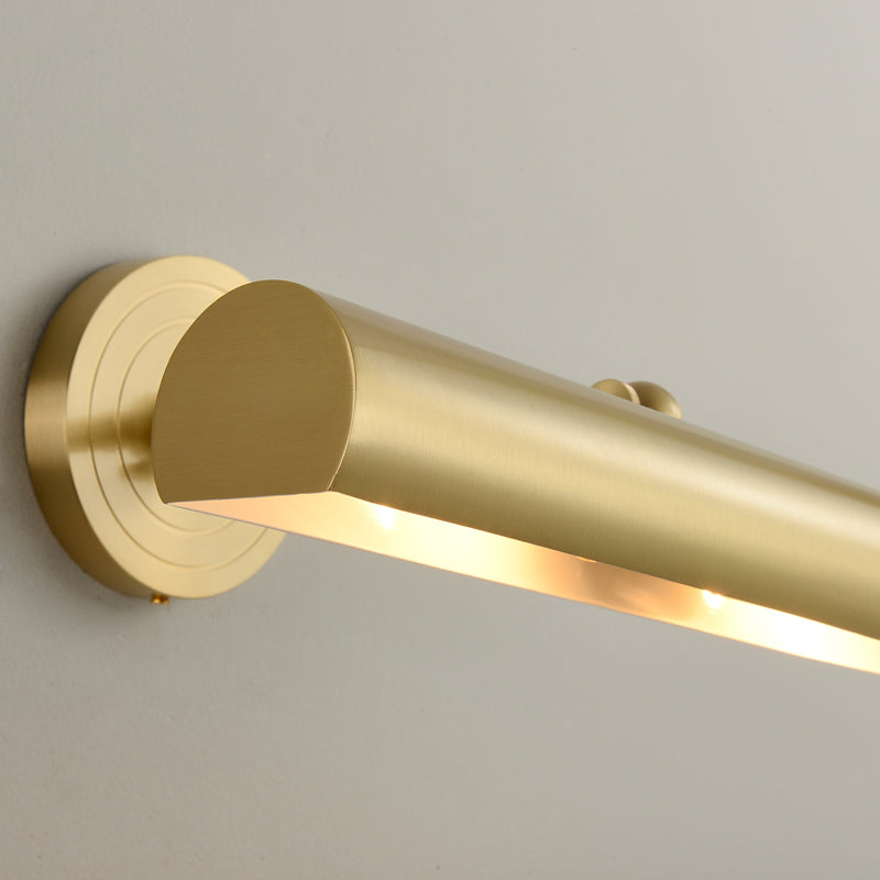 Modern Simple Copper Vanity Light Cylinder Shape Rotatable Vanity Lamp for Bedroom