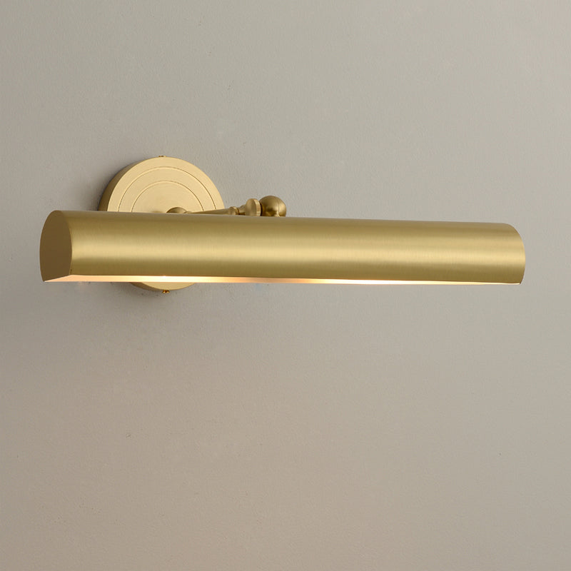 Modern Simple Copper Vanity Light Cylinder Shape Rotatable Vanity Lamp for Bedroom