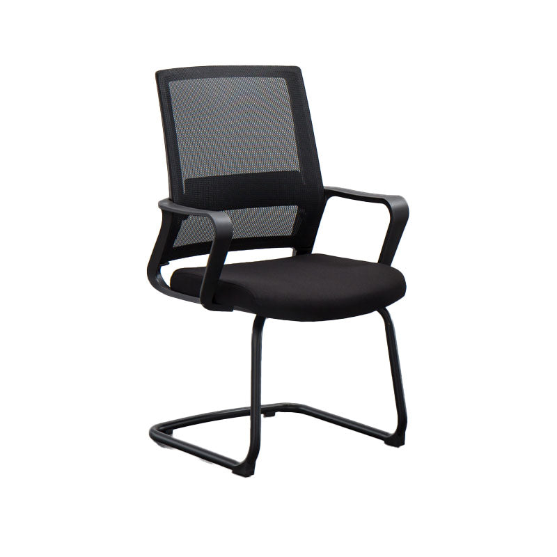 Mesh Desk Chair with Fixed Arms Contemporary Ergonomic Office Chair