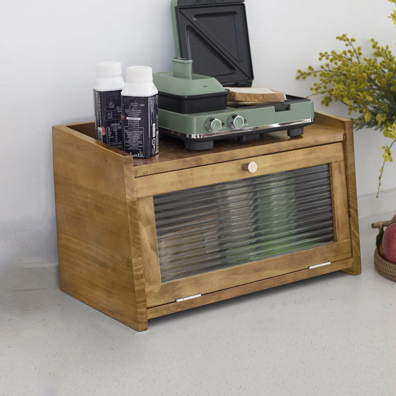 Contemporary Side Board Solid Wood Sideboard with Glass Door for Dining Room