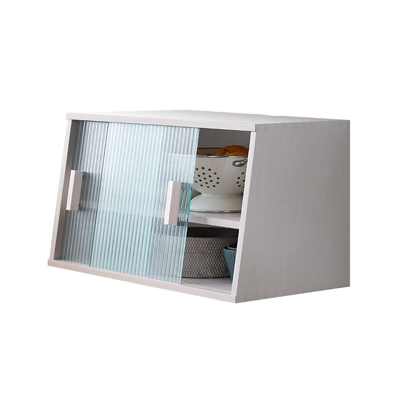 Contemporary Side Board Solid Wood Sideboard with Glass Door for Dining Room