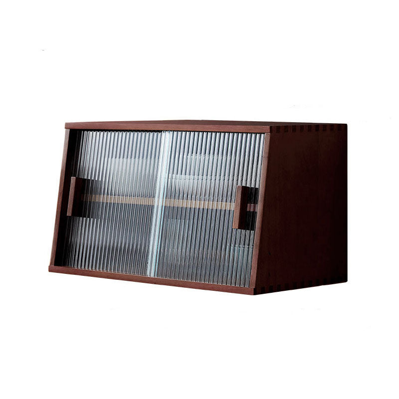 Contemporary Side Board Solid Wood Sideboard with Glass Door for Dining Room