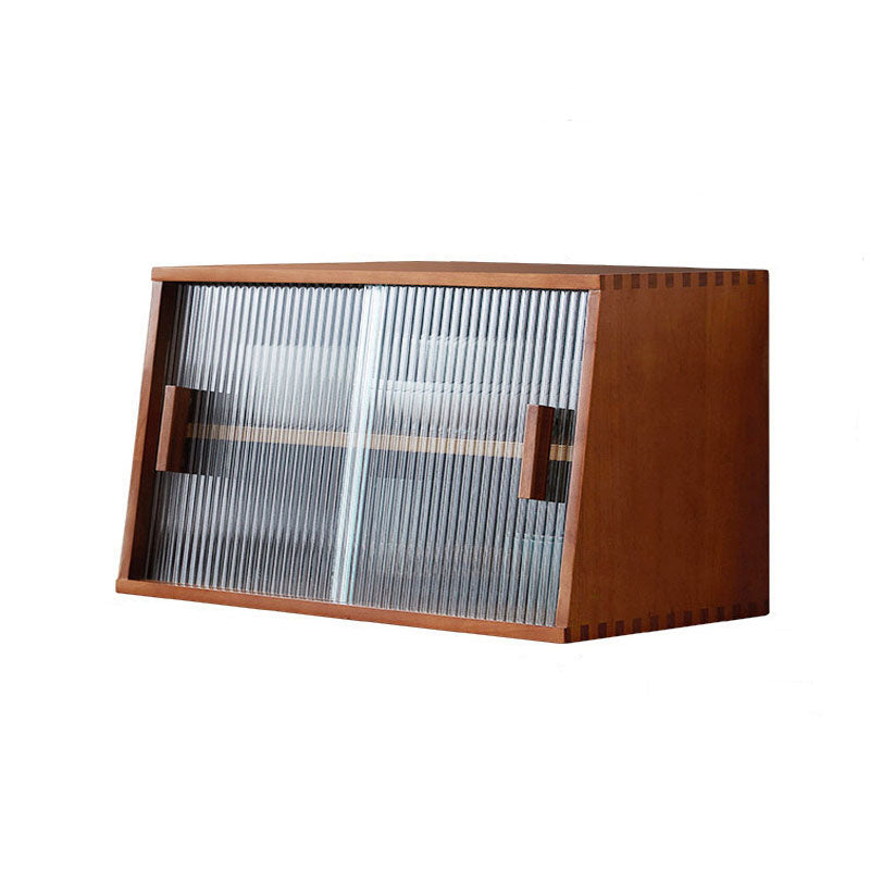 Contemporary Side Board Solid Wood Sideboard with Glass Door for Dining Room