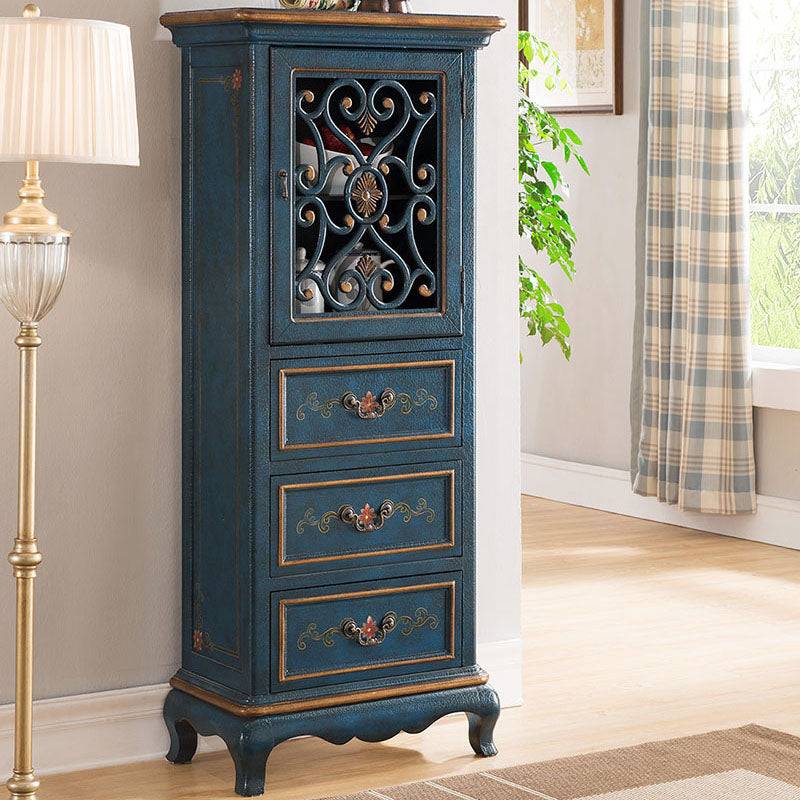 Glam Style Buffet Sideboard Wood Server with Door and Drawer