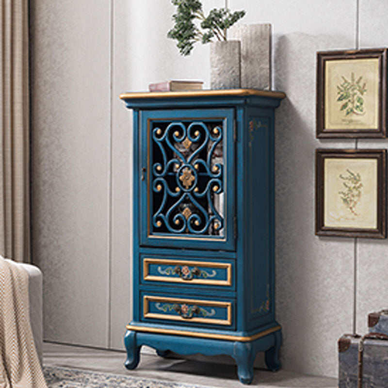 Glam Style Buffet Sideboard Wood Server with Door and Drawer