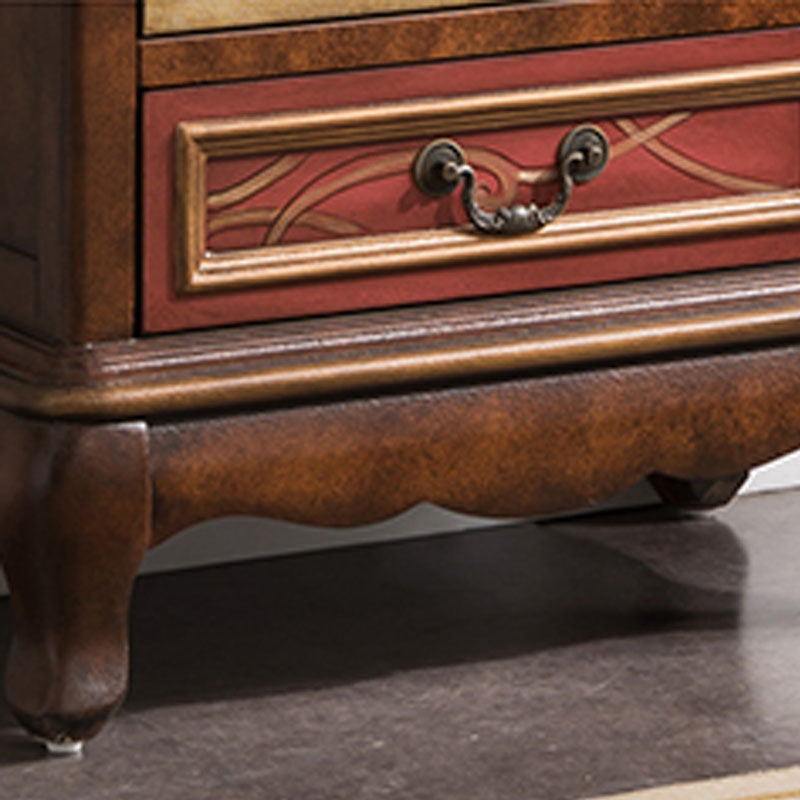 Glam Style Buffet Sideboard Wood Server with Door and Drawer