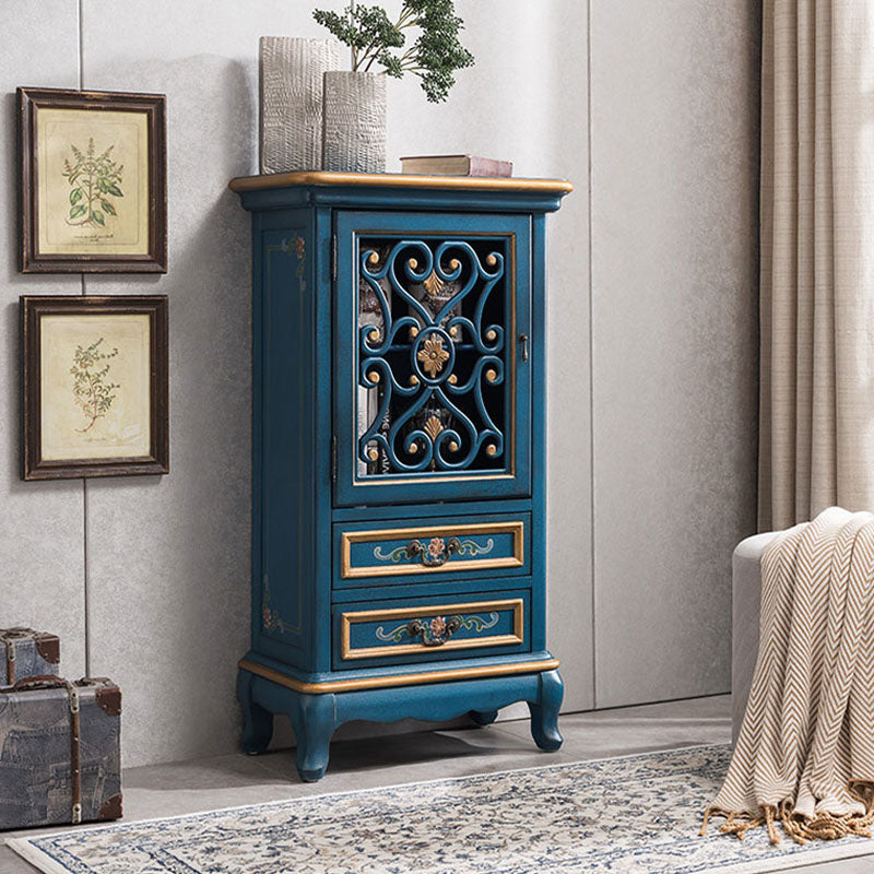 Glam Style Buffet Sideboard Wood Server with Door and Drawer