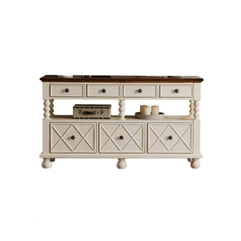 Glam Style Buffet Sideboard Solid Wood Kitchen Sideboard with Door and Drawer