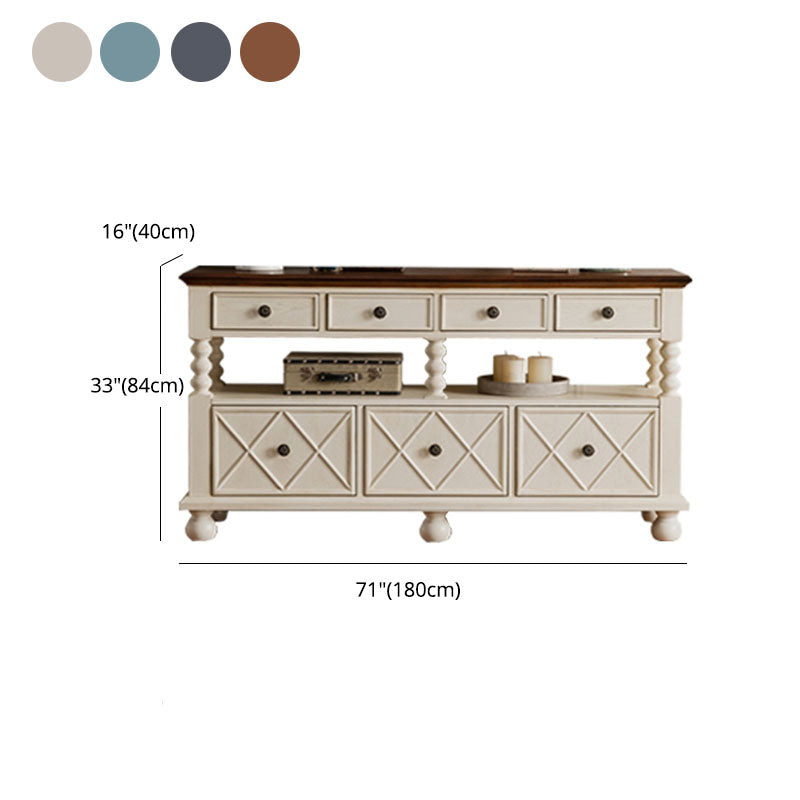 Glam Style Buffet Sideboard Solid Wood Kitchen Sideboard with Door and Drawer