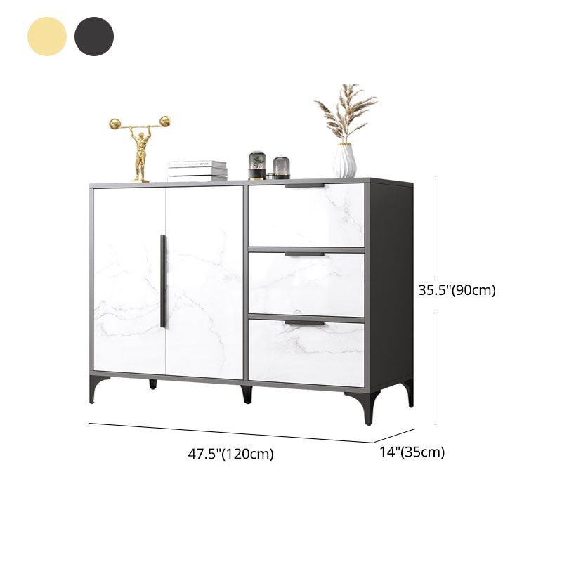 Contemporary Sideboard Engineered Wood Sideboard with Door for Dining Room