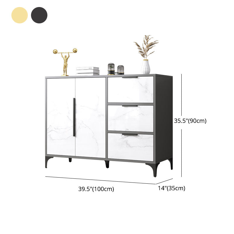 Contemporary Sideboard Engineered Wood Sideboard with Door for Dining Room