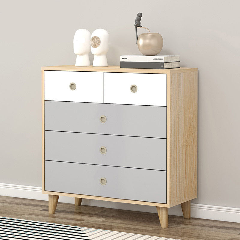 Contemporary Side Board Engineered Wood Sideboard with Oak Wood Leg for Dining Room