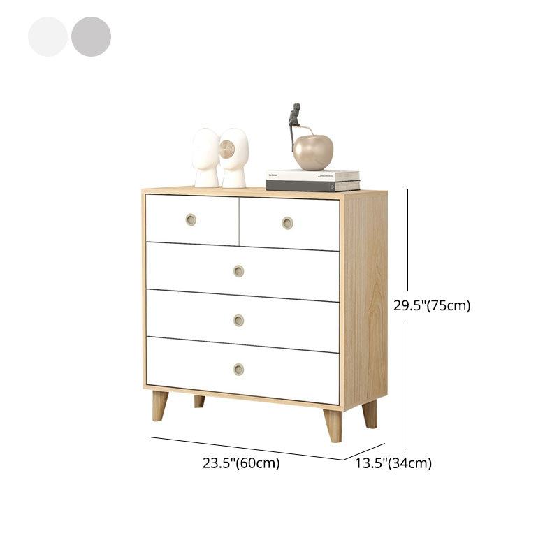 Contemporary Side Board Engineered Wood Sideboard with Oak Wood Leg for Dining Room