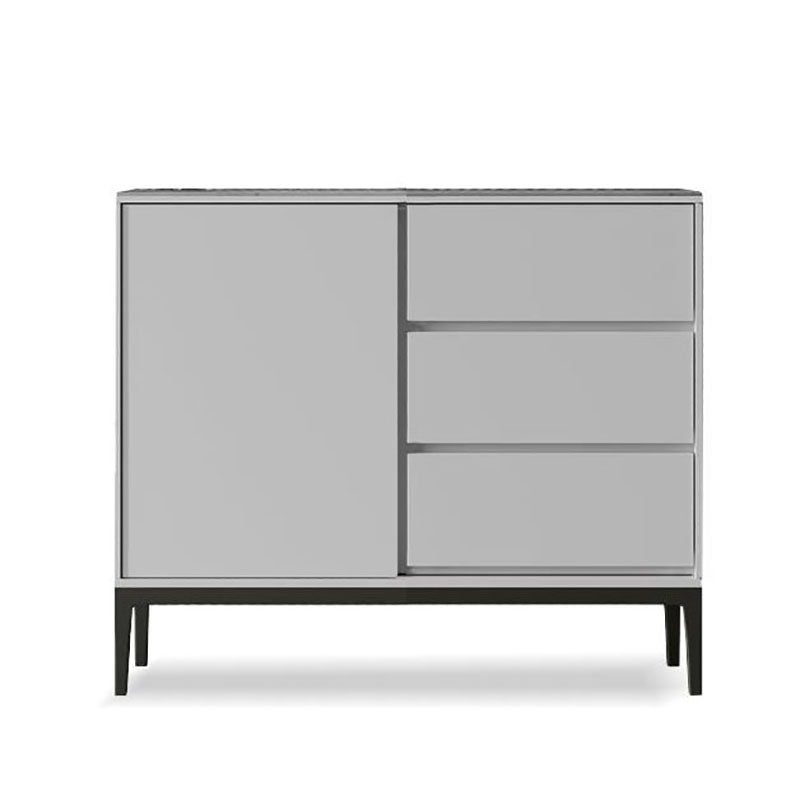 Modern Stone 33.4"H Sideboard Buffet 3-Drawer Dining Room Buffet Server