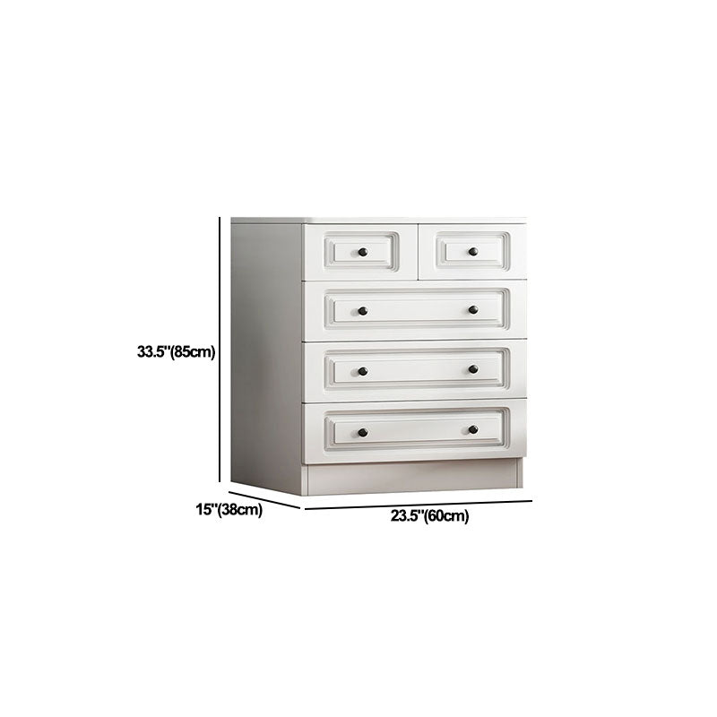 15 " D White Storage Chest Modern Bedroom Storage Chest Dresser with Drawers