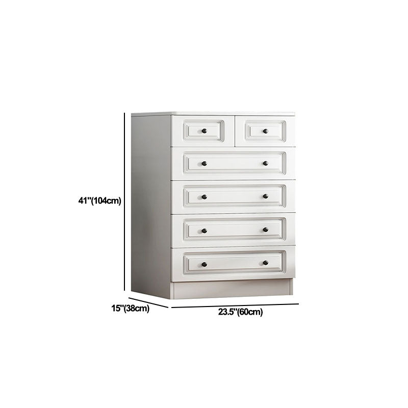 15 " D White Storage Chest Modern Bedroom Storage Chest Dresser with Drawers