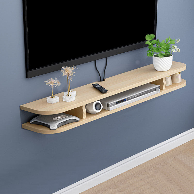 9" D Modern Wooden TV Stand Open Storage Wall Mounted TV Console