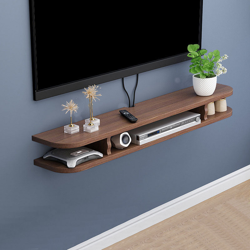 9" D Modern Wooden TV Stand Open Storage Wall Mounted TV Console