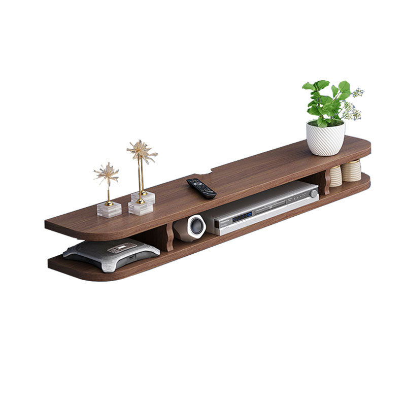 9" D Modern Wooden TV Stand Open Storage Wall Mounted TV Console