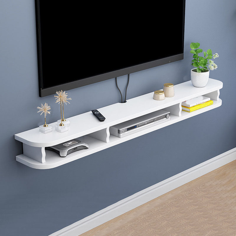 9" D Modern Wooden TV Stand Open Storage Wall Mounted TV Console