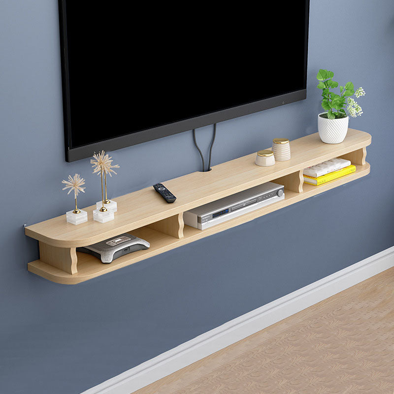 9" D Modern Wooden TV Stand Open Storage Wall Mounted TV Console