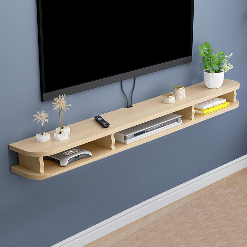 9" D Modern Wooden TV Stand Open Storage Wall Mounted TV Console