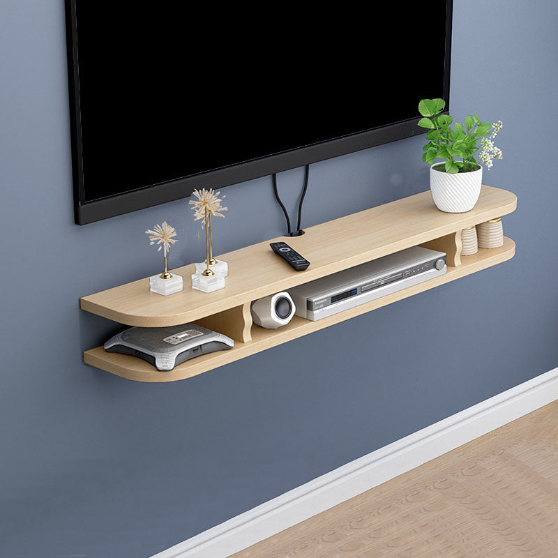 9" D Modern Wooden TV Stand Open Storage Wall Mounted TV Console