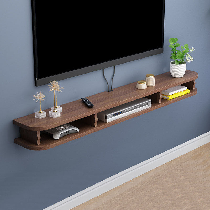 9" D Modern Wooden TV Stand Open Storage Wall Mounted TV Console