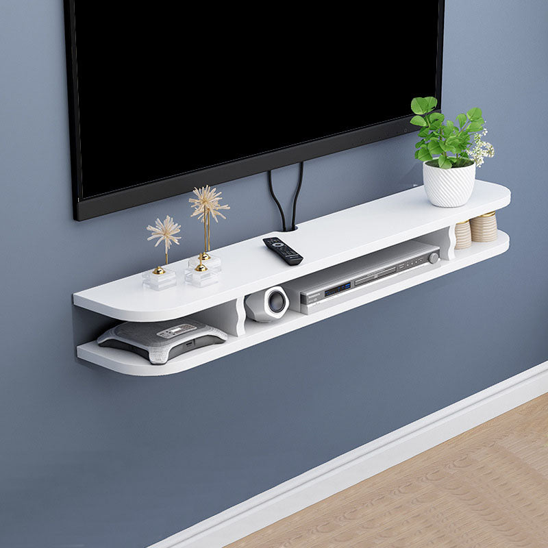 9" D Modern Wooden TV Stand Open Storage Wall Mounted TV Console