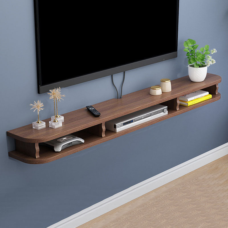 9" D Modern Wooden TV Stand Open Storage Wall Mounted TV Console