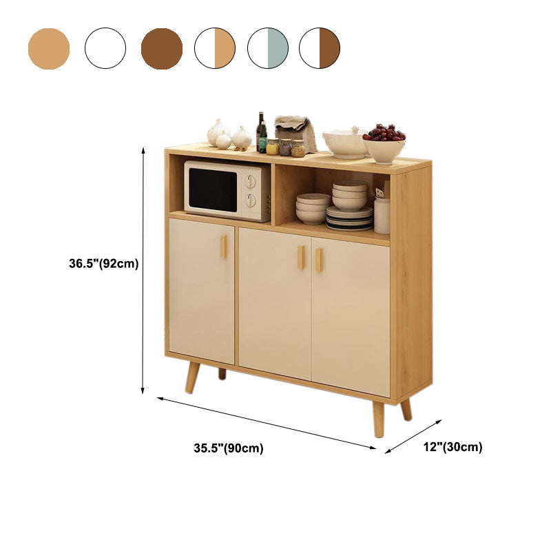 Door Contemporary Sideboard Engineered Wood Sideboard for Dining Room