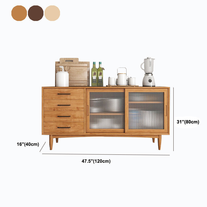 Sliding Door Contemporary Sideboard Wood Sideboard for Dining Room